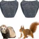 2PCS Small Pet Diapers,Guinea Pig Diapers,Reusable Squirrel Diapers,Washable,Specially Designed for Use on Pet Squirrels Small Medium Guinea Pig. (Grey, M) (Gray)