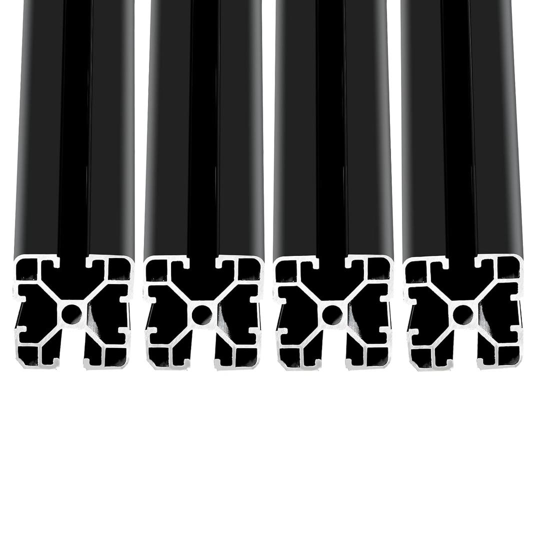 4040 T-Slot Extruded Aluminum Profile 2000mm Black - Versatile and Durable Aluminum Extrusion, European Standard Aluminum Extrusion for All Your Construction and Design Needs 4 Pack