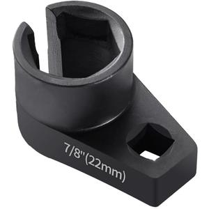 Offset O2 Sensor Socket, 7/8-Inch (22mm) with 3/8-Inch Drive, Universal Fit for Vehicle Oxygen Sensor Removal (1pcs)
