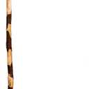 Handcrafted Nature Wood Hiking Stick 55 Inches Long - with Hand Strap and Rubber Tip Cover - Transparent Waterproof Painting Coating