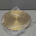 FREELOVE Gold Tray, Round Brass Serving Platter, Bar Circle Decorative Plate, Coffee Table Metal Decor Dishes, Brushed Hammered Coasters, Counter Bathroom Kitchen Dessert Cart Display Food, 12 inch (11.8")