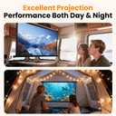 40 Inch Small Projector Screen, Upgrade Portable Pull Down & Roll Up Projector Screen for Car, SUV, RV, MPV, 16:9 HD 4K Mini Drop Down/Roll Down Movie Screen for Bedroom, Vans, Tent, Manual Rolling