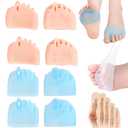 Bunion Corrector for Women Nighttime, Silicone Toe Separators, Breathable and Soft, Prevent Friction, Relieve Pressure Manicure(4 sets) (B)