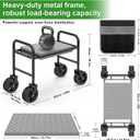 NIUXX Garden Kneeler and Seat with 360 Wheels: 3-in-1 Rolling Garden Stool with Extendable Legs - Foldable Garden Seat with Thick Pad & Tool Pouches - Heavy Duty Gardening Bench for Seniors