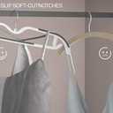 60 Pack M-Style Plastic Pants Hangers, Thin Space Saving Hanger with Rubber Pads and 360 Hook - Non Slip Clothes Hangers, Closet Organizer for Camisole, Tank Top, Dresses, Skirt - Gray