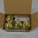 BBTO LED Disco Ball String Light Battery Powered Mirror Balls Ornaments for Outside Backyard Porch 70s 80s Disco Party Supplies(1.57 Inch,Gold)