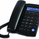 Y043 Corded Landline Telephone for Home, Caller ID/Call Waiting, Easy-to-Use, Speaker, Display, Desk Phone Only (Black)