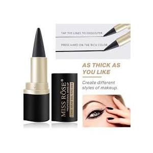 LOKFAR 1 Pcs Black Gel Cream Eyeliner Set, Tool Smudge Proof and Waterproof Matte Quick Dry Black Eye-liner Pencil Tattoo Eyeliner Pen Stick Makeup for Women