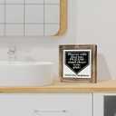 Funny Bathroom Signs, Players With Short Bats Bathroom Decor Sign, Farmhouse Toilet Decoration, Toilet shelf decoration, Wood Desk Decorative Sign