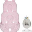 Infant Insert Compatible with 4moms Mamaroo Swing and Graco Swing, Newborn Insert for Baby Swing, Rocker, Bouncer, Portable and Washable, Reversible Body Support Cushion, Cotton & Mesh Material, Pink