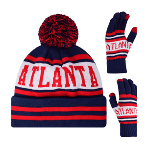 Vintage Classic Skull Cap Beanie Hat Cuffed Winter Hat Knit Comes with Warm Gloves Gifts for Unisex Fans