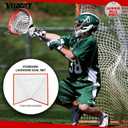 Velocity Heavy Duty Black & White Lacrosse Net - Fits 6’x6’x7’ Goals - Weatherproof, UV Resistant 1000D High-Strength Polyester - Comes with 100+ Feet of Lacing Cord and 4 Quick Ties, 7MM