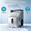 COWSAR Nugget Ice Maker Countertop, Soft Chewable Pellet Ice Maker Machine with Self-Cleaning Function, 35Lbs/24H, Ready in 7 Mins, Portable Countertop Ice Makers for Home, Office, Stainless Steel