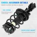 ILONPA 172205 172206 Front Struts Shocks w/Coil Springs for 2004-2006 Toyota Camry/Solara/Lexus ES330 (Exc. Adaptive Variable Suspension), 2005 Strut Shock Absorbers Assembly Suspension Kit