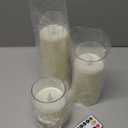 Homemory Flameless Candles with Embedded Star String Fairy Lights, Battery Operated Candles, LED Candle, Fake Candles with Remote Control and Timer, Ivory, Set of 5(H4 5" 6" 8" 8")