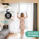 Tension Shower Curtain Rod No Drilling, Adjustable 51-128 In, Black