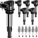 NPAUTO Ignition Coil Pack Spark Plug fit for 3.6 V6 2004 2005 2006 2007 2008 2009 Cadillac CTS STS, 04-06 Cadillac SRX, 05-08 Buick Allure LaCrosse Rendezvous, 2009 Chevy Traverse, GMC Acadia, UF375