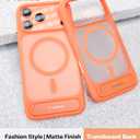 TORRAS Strong Magnetic & Seamless Stand for iPhone 17 Pro Max Case, Fit for MagSafe, Military Grade Drop Protection, Adjustable Kickstand for iPhone 17 Pro Max Case Translucent Matte Orange