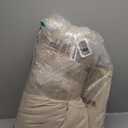 Bedsure Oversized King Comforter Set Beige - Bed in a Bag Bedding Set 7 Pieces, GentleSoft Pintuck Bed Set Gift for Family, Pinch Pleat Beige Comforter with Sheets, Pillowcases & Shams