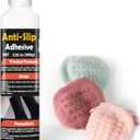 Sock Stop Glue 100ml, Clear Non-Slip Glue is Latex-Free and Water-Based, Odorless and Washable, Sock Anti Slip Adhesive for Hangers, Carpets, Bathroom Mats