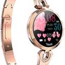 Women Smart Watch for Android iOS Phone Fitness Tracker Heart Rate Monitor Waterproof Activity Tracker Pedometer Step Calories Counter Sleep Tracker Exercise Sport Luxury Fashion Lady Smartwatch