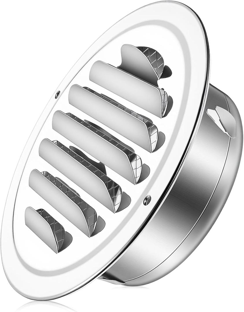 Garage Door Vent Kit 4 Inch Metal Dryer Vent Cover Louver Air Vents