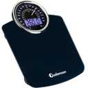 Adamson Bscula de pesaje analgica y digital hbrida 2 en 1 para peso corporal de hasta 400 libras + vidrio templado grueso + pantalla extra grande + bscula de bao digital fcil de leer + nuevo (Azul)