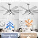 72 Inch Ceiling Fans with Lights, Large Modern Ceiling Fan with Remote Control for Living Room Kitchen, Dimmable, 6 Speed Reversible DC Motor, Dual Finish