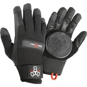 Triple Eight Downhill Longboard Slide Glove for Downhill Skateboarding (1-Pair), Black, Small / Medium