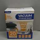 19 Pack Vacuum Storage Bags, 80% Space Saver Vacuum Seal Bags for Clothing, Bedding, Blankets, Comforters, and Pillows, Vacuum Compression Bags with Travel Hand Pump