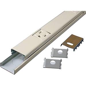 Legrand - Wiremold Wall Mount Power Strip, Ivory Under Counter Power Strip, 3 Foot Steel Kitchen Power Strip, 6 Outlet Power Strip to Use as Cable Management Power Strip, V20GB306