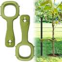 Tree Supports Young Trees, 2 PCS Tree Holder Stabilizer Support Tree Straightening Kit for Leaning Tree, Greater Stability Can Withstand Severe WeatherT-Posts Unincluded