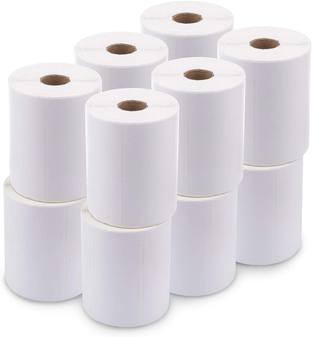 enKo 4" x 2" Labels for Zebra Desktop Printers (12 Rolls | 9,000 Labels) - Direct Thermal Address Mailing Shipping Barcode FBA Stickers FNSKU Label for Zebra and Eltron (Perforated)