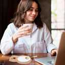 Coasters for Drinks - 4 PCS Capybara Crochet Coasters Cute Coffee Coaster for Table Decor, Housewarming Capybara Gifts (Light Brown Capybara)