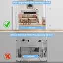 PRObebi Retractable Baby & Dog Gate - Extends to 72" Wide, 34" Tall, for Stairs, Doorways, Hallways & Outdoor Use, White