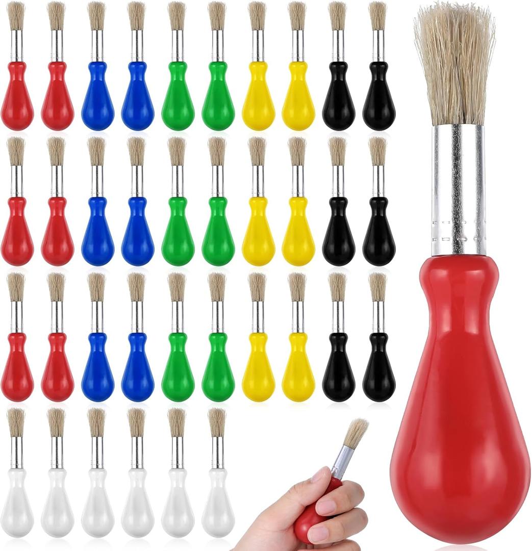 36 PCS Toddler Paint Brushes, Chubby Paint Brushes for Kids with Colorful Handle Paints Brush for Toddlers Easy Grip Paintbrushes Chubby Paints Brush Bulk for Watercolor Painting Art Craft Projects