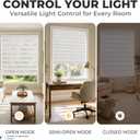 HESTIA Cordless Zebra Blinds for Windows, Home Office, White, 24" W x 64" H