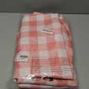 Hiasan Checkered Tablecloth Rectangle - Stain Resistant, Waterproof and Washable Table Cloth Gingham for Valentine's Day/Outdoor Picnic/Holiday Dinner/Dining Hall, 60 x 120 Inch, Peach Pink and White