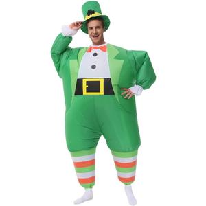 Inflatable Leprechaun Costume for Adults St. Patrick Day Costume Leprechaun Blow up Suit Inflatable Costume