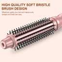Heated Round Brush Curling Brush,Volumizing Thermal Brush 1 Inch Ceramic Tourmaline Heated Hot Ionic Iron, Curling Wand Hair Styler Tool (Pink, 1 inch)