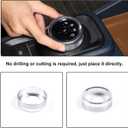 Car Gear Shift Switch Button Ring Trim Cover Compatible with Ford Maverick 2022-2024 Gear Knob Ring Cover Gear Shift Switch Knob Protect Cover Gear Shifter Head Button Decorative Interior Accessories