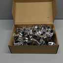 Yungyan 48 Pieces Window Taper Candle Holders Plastic Traditional Candlesticks Only for Flameless LED Table Centerpiece Pillar Candle Holder for Halloween Christmas Wedding Dinner Tables (Silver)