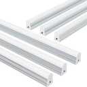 4FT LED Shop Lights (6 Pack), 2000LM 6500K Super Bright White T5 Commercial Lights, 20W Linkable Utility Integrated Single Fixture for Gym/Garage/Ceiling/Under Cabinet, Plug & Play