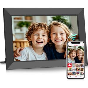 Frameo 10.1 Inch Digital Picture Frame, Smart WiFi Electronic Photo Frame with HD IPS Touch Screen Slideshow Display 32GB Memory Auto-Rotate Wall Mount, Share Photos/Videos from Phone by Frameo App