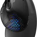 DELUX Seeker Ergonomic Mouse Wireless, Vertical Mouse with OLED Screen, 6 Buttons&Thumb Wheel Function, Silent Click, Up to 7200DPI, Programmable, Rechargeable, BT/2.4G/Wired, RGB Light(M618XSD-Black)