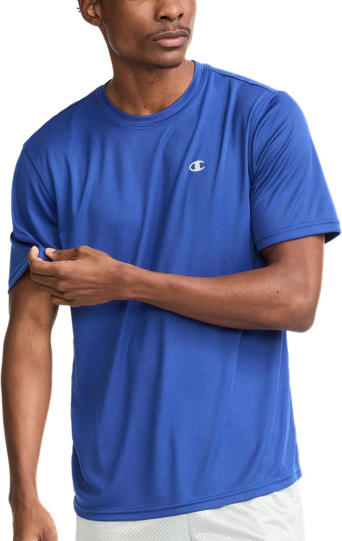 Champion Men's Double Dry Tee, Royal Blue, Small