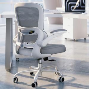 TRALT Office Chair - Ergonomic Desk Chair with Adjustable Lumbar Support, Mesh Computer Chair, Executive Chairs for Home Office Comfortable Lumbar Support (White), Pack of 1