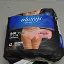 Always Discreet Boutique Adult Incontinence & Postpartum Underwear For Women, High-Rise, Size Small/Medium, Rosy, Maximum Absorbency, Disposable, 12 Count 