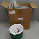 Meanplan 4 Pcs Self Watering Hanging Planter Indoor 6.5 Inch Hanging Baskets for Plants Outdoor Plastic Flower Pot with 3 Hooks Chains Drainage Holes for Garden Home, Medium Size(Emerald)