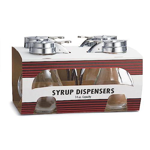 TableCraft C414-4 Teardrop 14 Oz. Syrup Dispenser - 4 / PK